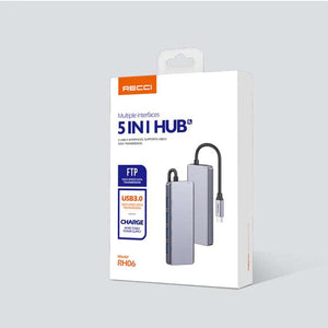 Recci RH06 Type-C to 4x USB3.0 + Micro Hub