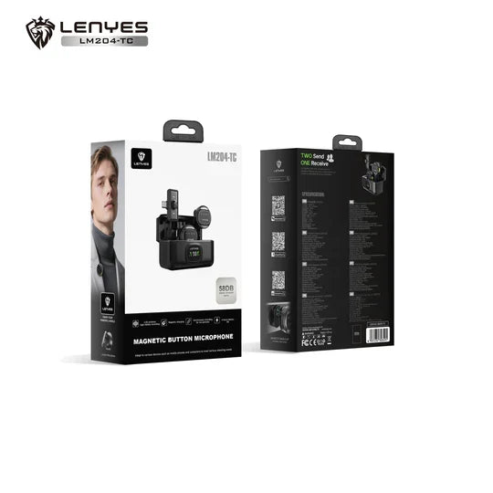Lenyes Type-C Dual Wireless Lavalier Microphone LM204-TC