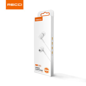 Recci REP-L06 Wired Earphones - Pure Sound Quality