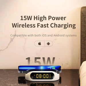 Recci RCW-22 Wireless Charger with Digital Clock & Alarm