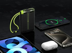 Recci RPB-P13 10000mAh Power Bank – PD20W Fast Charging with Built-in Cables
