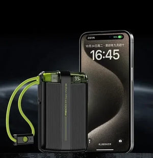 Recci RPB-P13 10000mAh Power Bank – PD20W Fast Charging with Built-in Cables