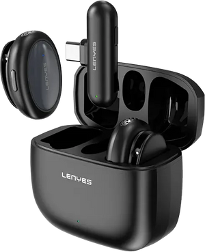 Lenyes Lightning 24-Bit 50m Dual Wireless Lavalier Microphone LM211-I