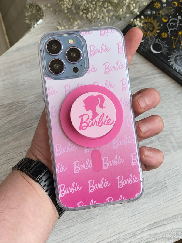 Cutie Matching iPhone Case With Magnet Pop Socket