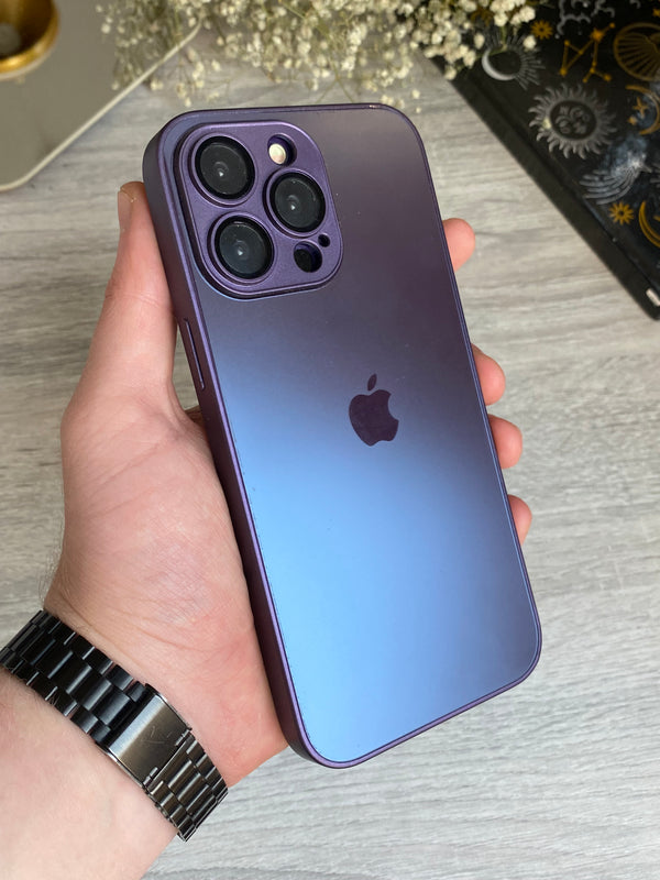 Sapphire Lens Ag Glass Matte iPhone Case With Camera Lens Protection
