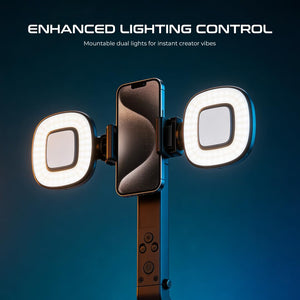 Lenyes 1.8m AI Face-Tracking Dual Ring Light Tripod LPH119