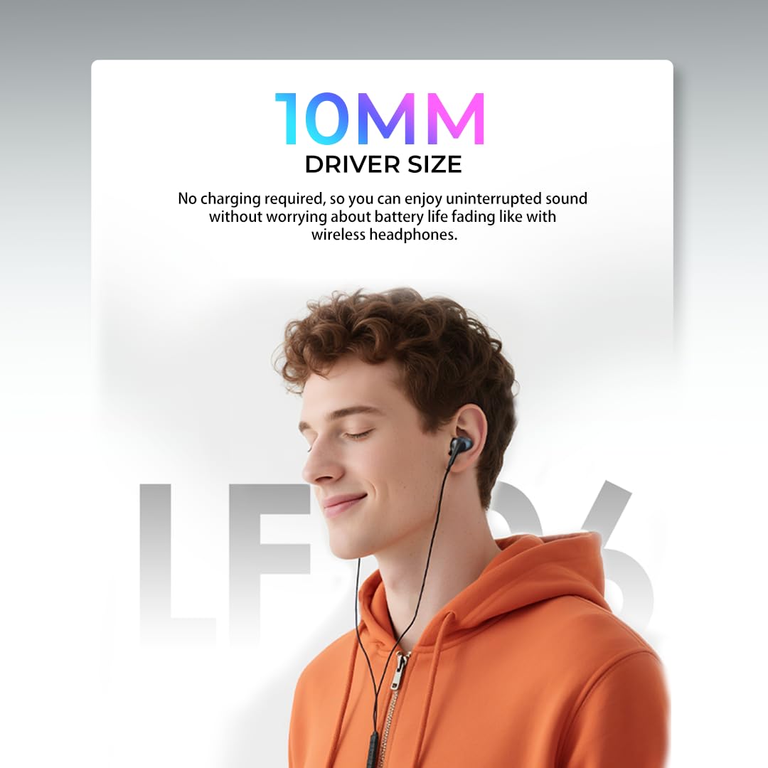 Lenyes Type-C 14mm HiFi Mic Wired Earphones LF106