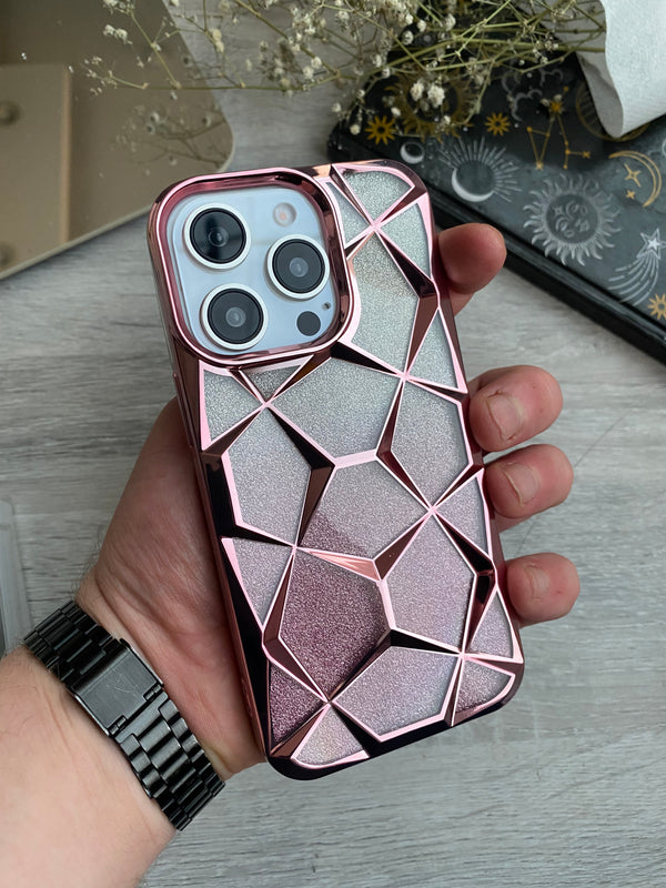 Diamond iPhone Case With Glittery Sheet