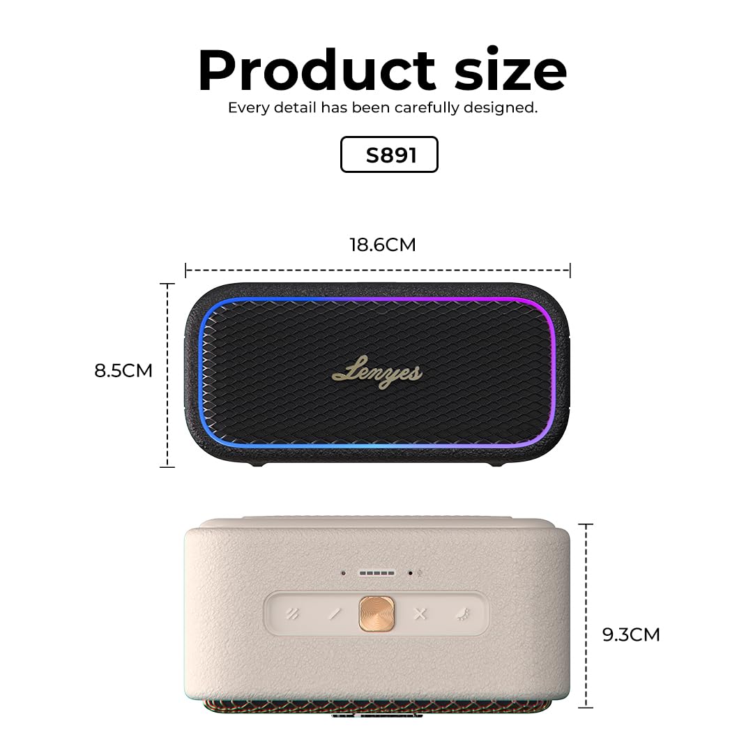 Lenyes Bluetooth 5.3 80W HiFi RGB IP66 Speaker S891