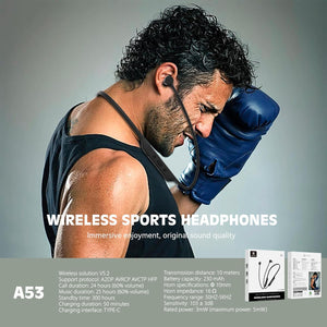 Lenyes 10mm Liquid Silicone Wireless Neckband Earphones Air A53