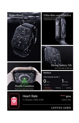 Lenyes 2.01-Inch GPS Bluetooth Calling 1ATM Smart Watch Aeris