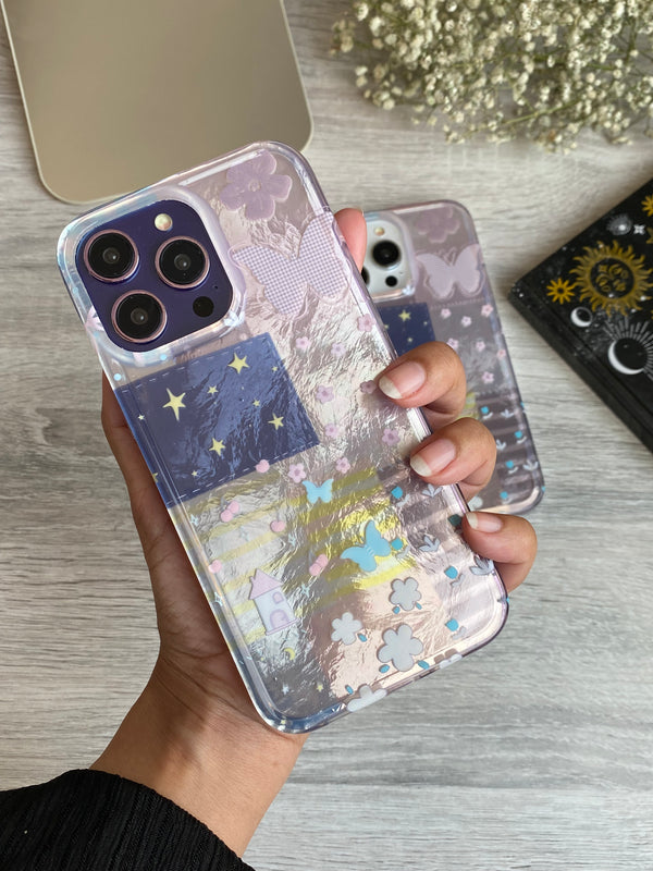 Holographic Multicolors Butterflies iPhone Case