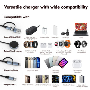 Multifunction 5 in 1 USB Cable
