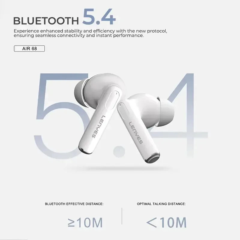 Lenyes Bluetooth 5.4 Hybrid ANC Earbuds Air68