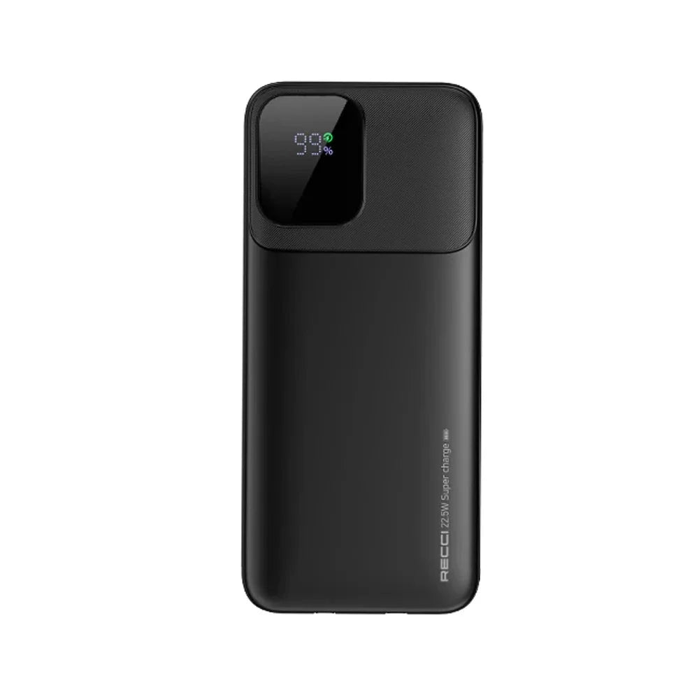Recci RPB-P67 22.5W High-Speed Power Bank – Built-in Cables, Slim Design
