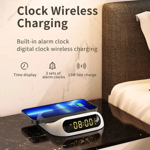 Recci RCW-22 Wireless Charger with Digital Clock & Alarm