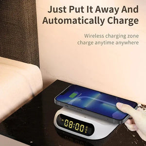 Recci RCW-22 Wireless Charger with Digital Clock & Alarm