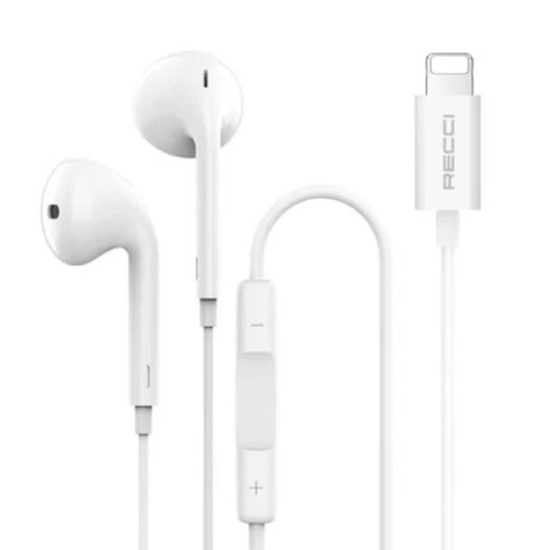 Recci HD Sound Wired Earphone (Lightning Port)