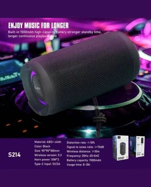 Lenyes Bluetooth 5.3 20W Low-Latency IPX7 Speaker S214