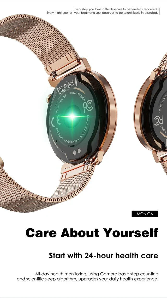 Lenyes 1.32-Inch AMOLED Ultra-Thin IP68 Smart Watch Monica
