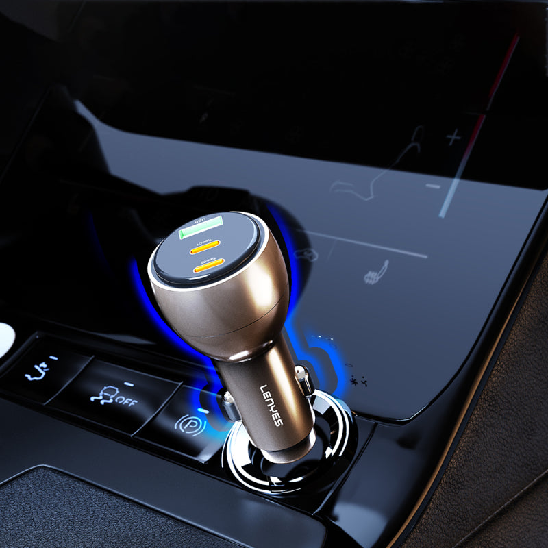 Lenyes 48W PD QC3.0 Dual-Port Car Charger CA63