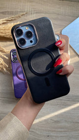 Premium Magsafe Leather iPhone Case