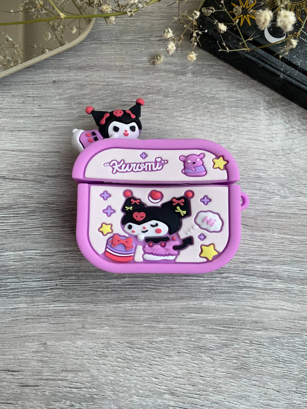 Purple Kuromi AirPods Case