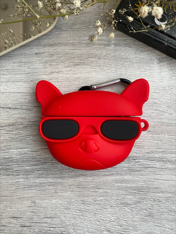 Dog With Sunglasses Airpods Case