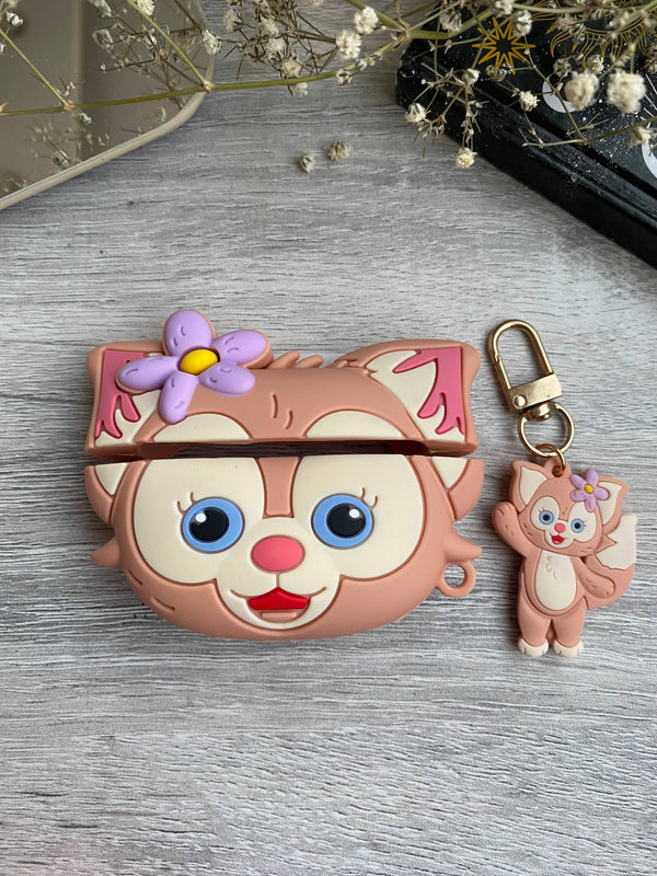 Cutie Cat with Flower AirPods Case
