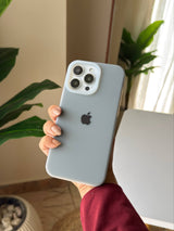 Premium Silicone iPhone Case With Apple Logo
