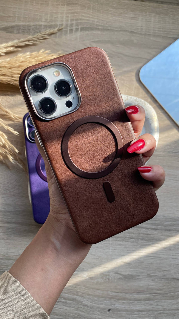 Premium Magsafe Leather iPhone Case