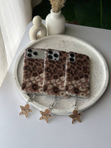 Colored Leopard iPhone case With Chain