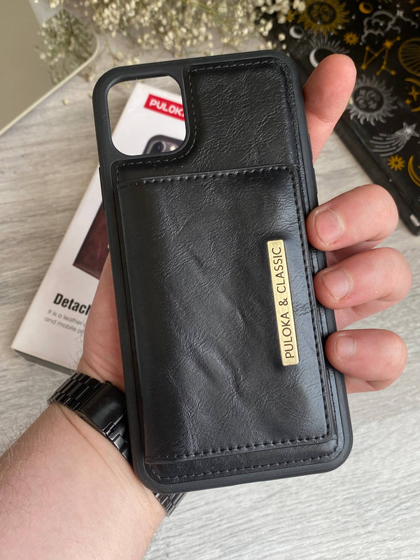 Original Puloka Leather With Magnet Wallet iPhone Case