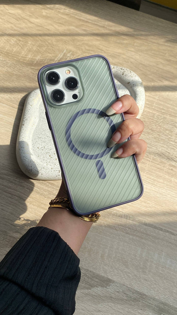 Carbon Magsafe Colored frame iPhone Case