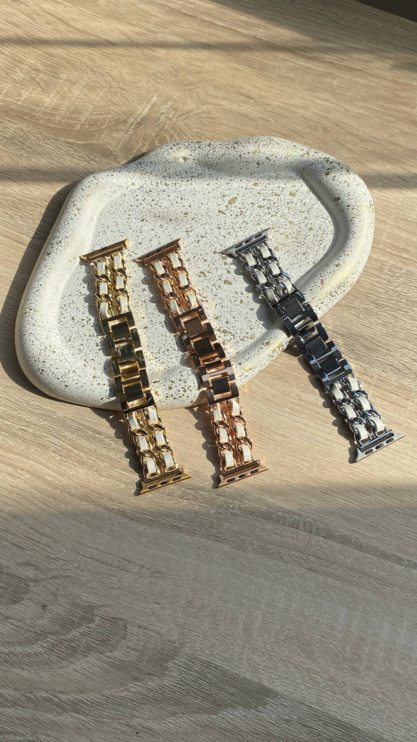 Double line Stainlessteal Apple Watch Strap